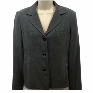 Rafaella Work Career Jacket Black White Blazer 8